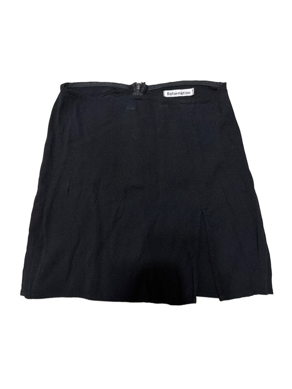 Reformation Skirt Size 2 Womens Black Pencil Mini Back Zip Cami Skirt
